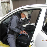 シートのリンス作業.JPG